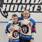 Az U12-es csapatban korongozó Kepenyes-Darida Alex és Kepenyes-Darida Zóra.