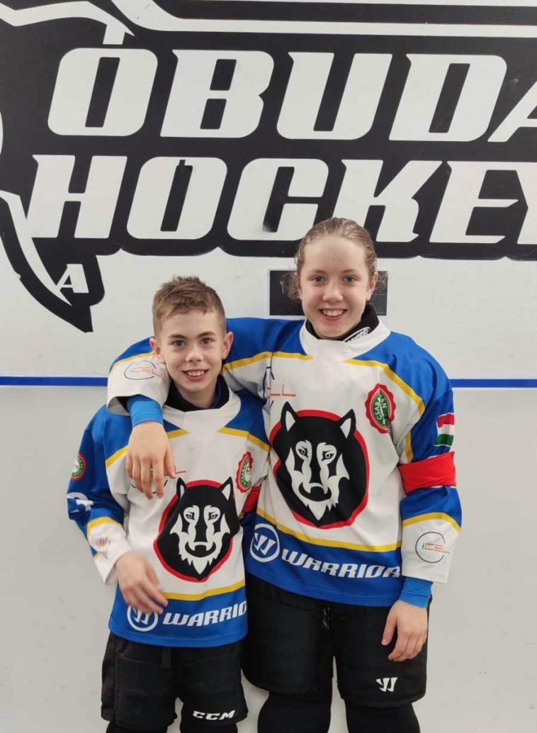 Az U12-es csapatban korongozó Kepenyes-Darida Alex és Kepenyes-Darida Zóra.