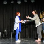 A két szélen Timkó János és Sztárek Andrera, középen Dósa Zsuzsa és Vanya Tímea a Szerelem 2024. március 26-i próbáján.