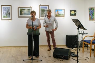 Terhesné Szekera Ilona és Korbely István a megnyitón.