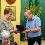 Gilanné Radványi Rózsa alpolgármester és Molnár József polgármester a cikluszáró testületi ülésen.