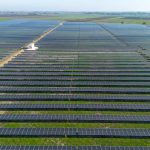 Az ABO Energy Magyarország Kft. napelemparkjának egy részlete.