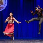 Nemcsényi Aliz és kísérőj partnere, Németh Antal az Országos Szólótáncfesztiválon.