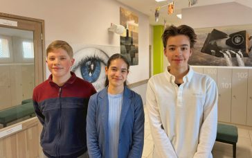 Kondacs György József 8., Stafira Liza 7.a és Hodálik Balázs Bence 7.a osztályos tanuló.