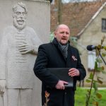 Jegercsik Csaba színművész a békésszentandrási megemlékezésen.