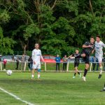 Furár Róbert a mérkőzés 4. gólját lövi Szarvasi FC 1905 Orosházi MTK-ULE 1913 ellen vívott mérkőzésének a 85. percében.