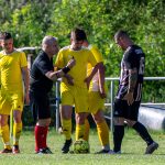 A második félidőre átöltözött pirosba Korbely Péter és alakulata.