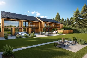 A tervezett lakások látványterve.