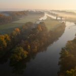 Lustyik Gábor felajánlásban szereplő "Hajnalhomály" című fotója a hajnali duzzasztó árteréről.