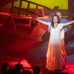 Gubik Petra és Gulyás Attila a Monte Cristo 29. előadásában a Szarvasi Vízi Színházban 2025. augusztus 1-én.