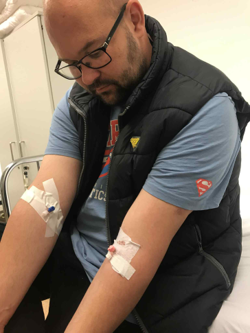 Maczik Attila a kezelések során.