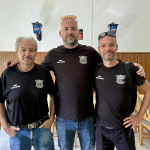 Czimmermann László, Galó Zsolt és Szilágyi Péter a Pacalimádók egyenpólójában.