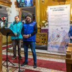 Lázár Zsolt evangélikus esperes (balról), Oncsik János és Némethné Veres Veronika a 2026. január 5-én az Evangélikus Ótemplomban tartott sajtótájékoztatón.