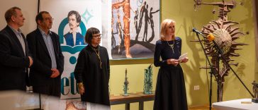 A Kepenyes Pál alkotásaiból összeállított kiállításon dr. Kepenyes Edit emlékezik édesapja unokatestvérére.