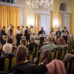 A Chován Kálmán Alapfokú Művészeti Iskola fúvós kamaraegyüttese a magyar kultúra előtt tisztelgő tanári hangversenyen 2026. február 2-án.