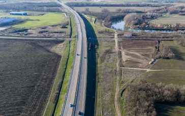 Elkezdődött az M44-es második kunszentmártoni lejárójának kivitelezése.